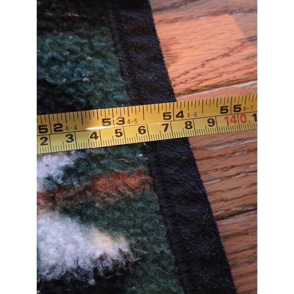 Vintage Biederlack 10 pt Whitetail Deer Reversible Blanket Aztec Western USA - Picture 7 of 7